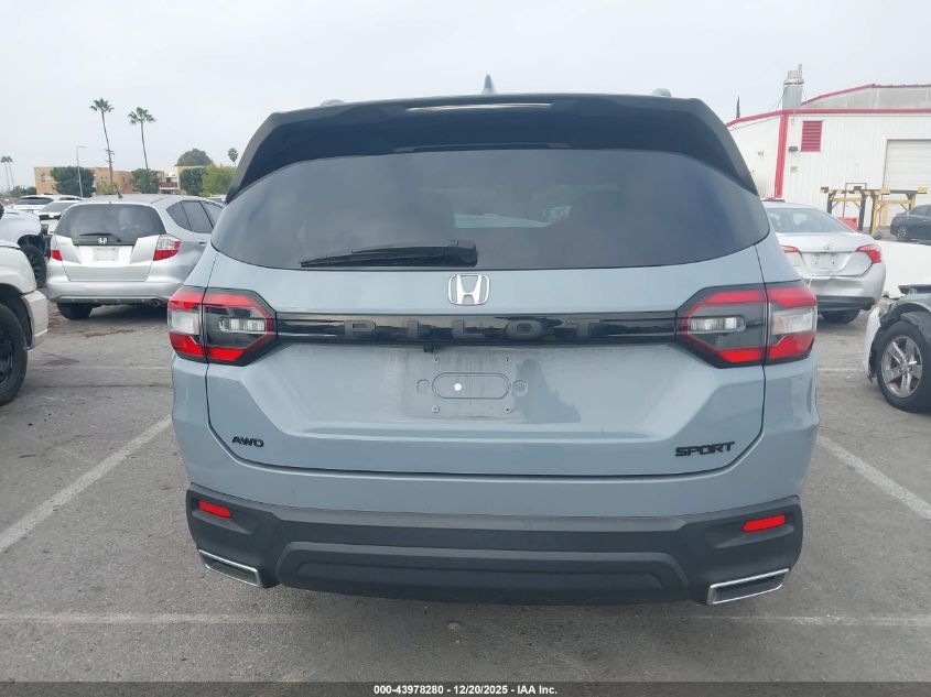 2023 Honda Pilot Awd Sport VIN: 5FNYG1H35PB026205 Lot: 43978280