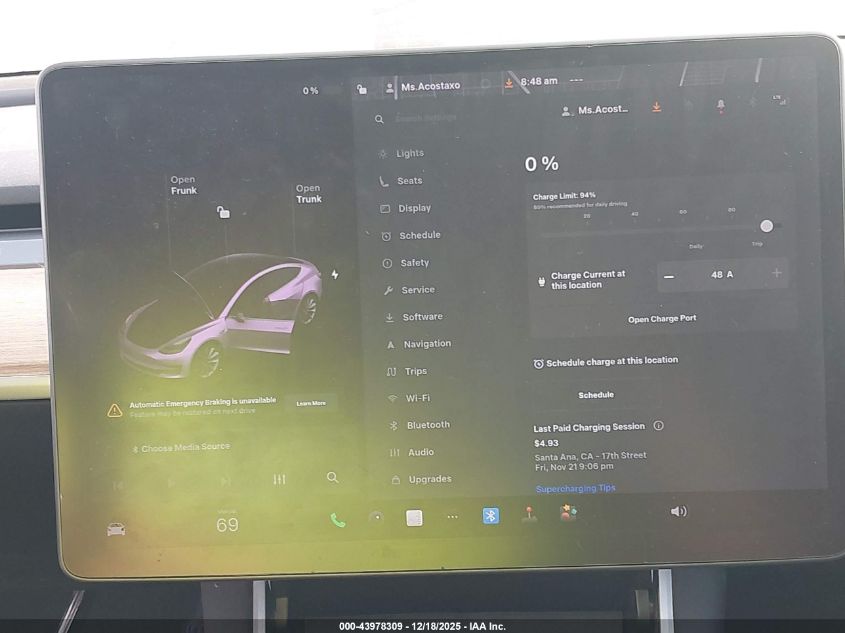 2018 Tesla Model 3 Long Range/Mid Range VIN: 5YJ3E1EA3JF019909 Lot: 43978309