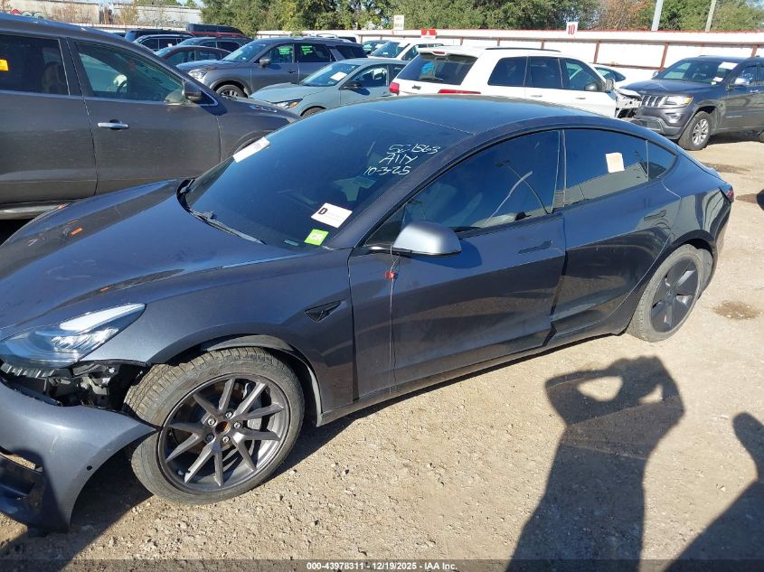 2021 Tesla Model 3 Standard Range Plus Rear-Wheel Drive VIN: 5YJ3E1EA6MF849109 Lot: 43978311