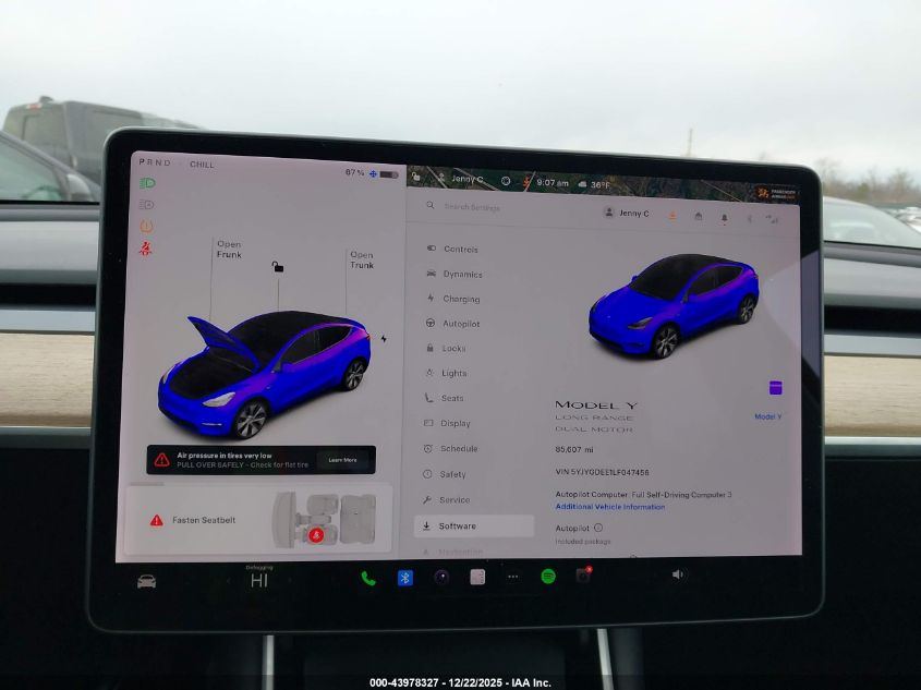 2020 Tesla Model Y Long Range Dual Motor All-Wheel Drive VIN: 5YJYGDEE1LF047456 Lot: 43978327