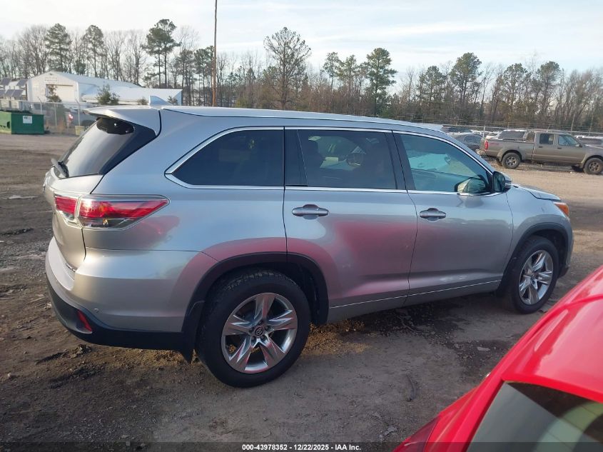 2016 Toyota Highlander Limited V6 VIN: 5TDDKRFH6GS348857 Lot: 43978352