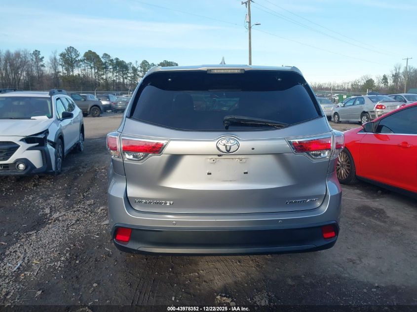 2016 Toyota Highlander Limited V6 VIN: 5TDDKRFH6GS348857 Lot: 43978352