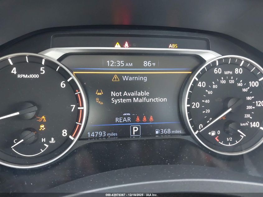 2025 Nissan Altima Sv Fwd VIN: 1N4BL4DV9SN400793 Lot: 43978367