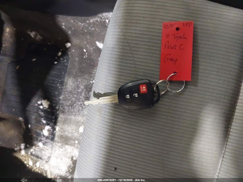 2012 Toyota Prius C Two VIN: JTDKDTB3XC1526219 Lot: 43978391