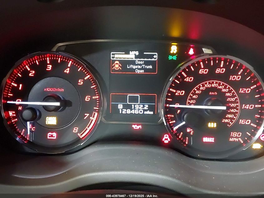 2017 Subaru Wrx VIN: JF1VA1B64H9819343 Lot: 43978467