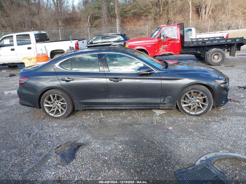 2022 Genesis G70 2.0T Rwd VIN: KMTG34TA6NU099538 Lot: 43978534
