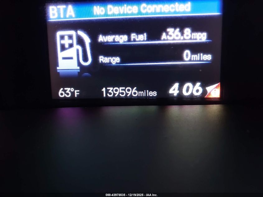 2015 Honda Civic Hybrid VIN: 19XFB4F26FE200935 Lot: 43978535