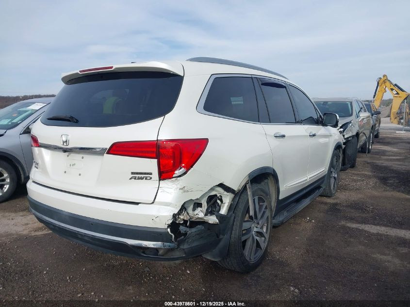 2016 Honda Pilot Touring VIN: 5FNYF6H96GB066538 Lot: 43978601