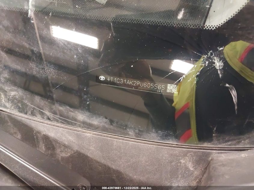 2023 Toyota Camry Le Hybrid VIN: 4T1C31AK2PU605565 Lot: 43978661