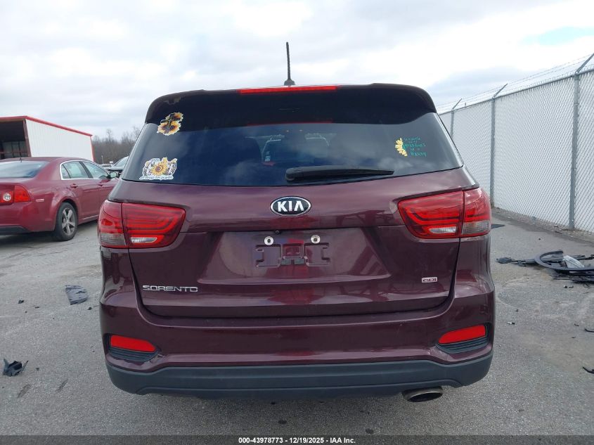 2019 Kia Sorento 2.4L Lx VIN: 5XYPG4A34KG560613 Lot: 43978773