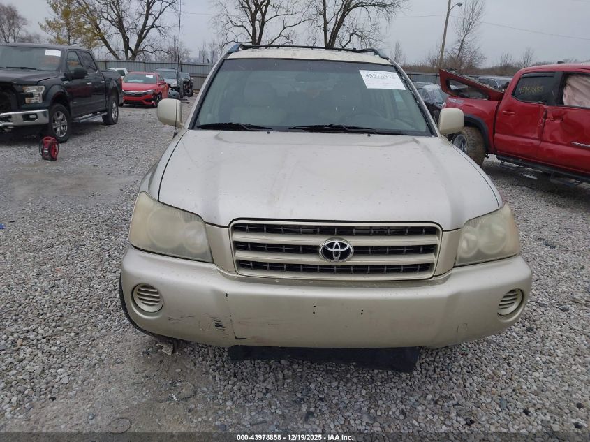 2002 Toyota Highlander V6 VIN: JTEGF21A920044576 Lot: 43978858