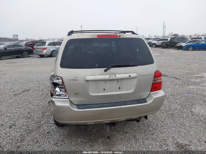 2002 Toyota Highlander V6 VIN: JTEGF21A920044576 Lot: 43978858