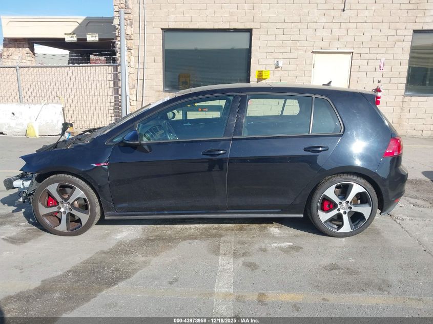 2016 Volkswagen Golf Gti Autobahn W/Performance Package 4-Door VIN: 3VW547AU9GM056575 Lot: 43978958