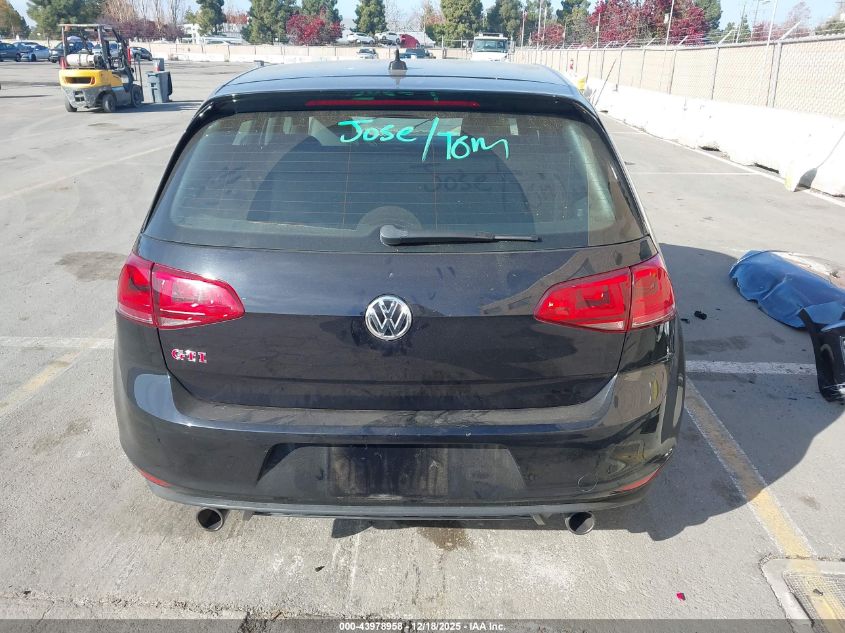 2016 Volkswagen Golf Gti Autobahn W/Performance Package 4-Door VIN: 3VW547AU9GM056575 Lot: 43978958