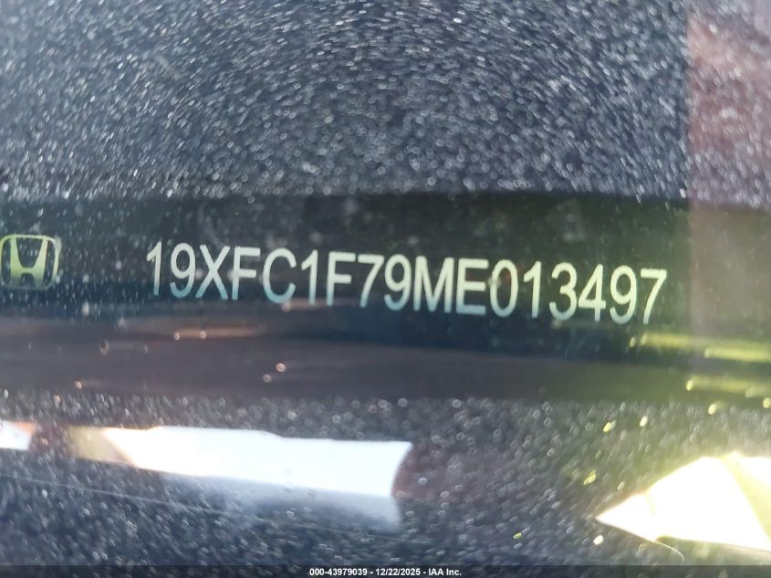 2021 Honda Civic Ex-L VIN: 19XFC1F79ME013497 Lot: 43979039