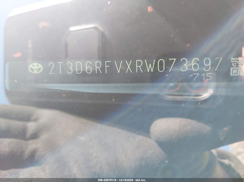 2024 Toyota Rav4 Hybrid Limited VIN: 2T3D6RFVXRW073697 Lot: 43979119