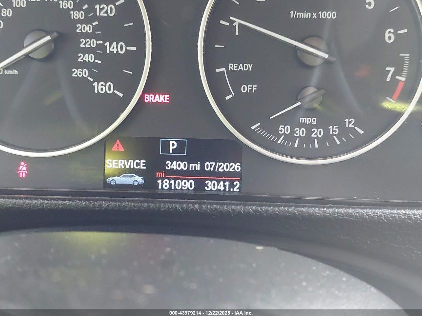 2015 BMW 328I VIN: WBA3C1C54FK124204 Lot: 43979214