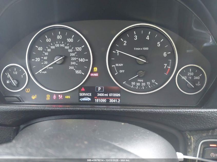 2015 BMW 328I VIN: WBA3C1C54FK124204 Lot: 43979214