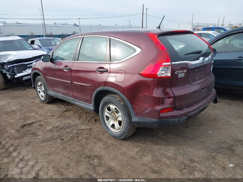 2015 Honda Cr-V Lx VIN: 5J6RM4H39FL015289 Lot: 43979217