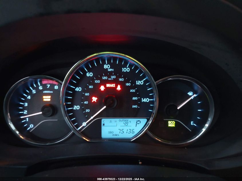 2014 Toyota Corolla Le Eco Premium VIN: 5YFBPRHE6EP023692 Lot: 43979323