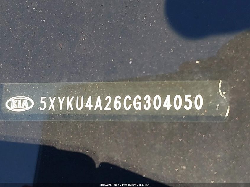 2012 Kia Sorento Ex V6 VIN: 5XYKU4A26CG304050 Lot: 43979327