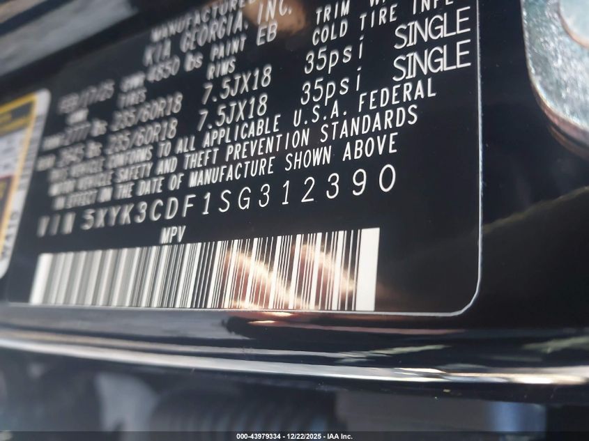 2025 Kia Sportage Ex VIN: 5XYK3CDF1SG312390 Lot: 43979334