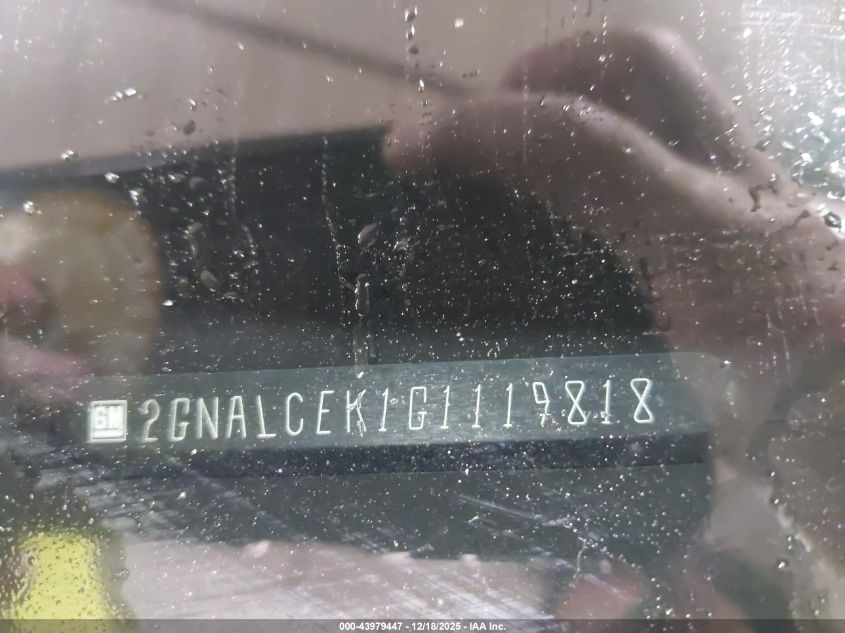 2016 Chevrolet Equinox Lt VIN: 2GNALCEK1G1119818 Lot: 43979447