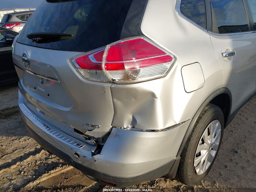 2016 Nissan Rogue S VIN: KNMAT2MV7GP595640 Lot: 43979592