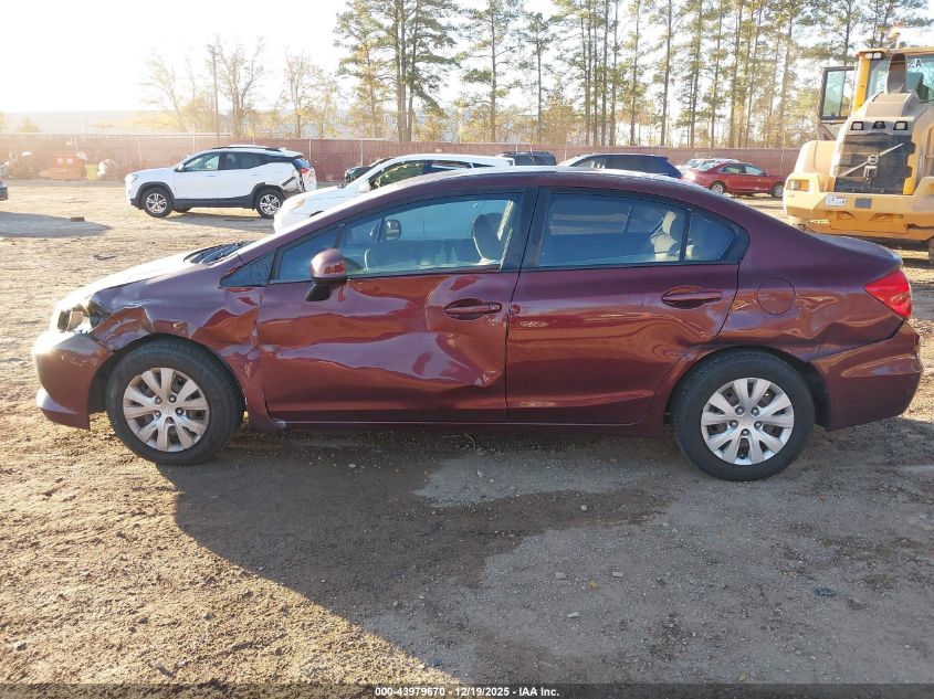 2012 Honda Civic Lx VIN: 19XFB2F55CE058300 Lot: 43979670