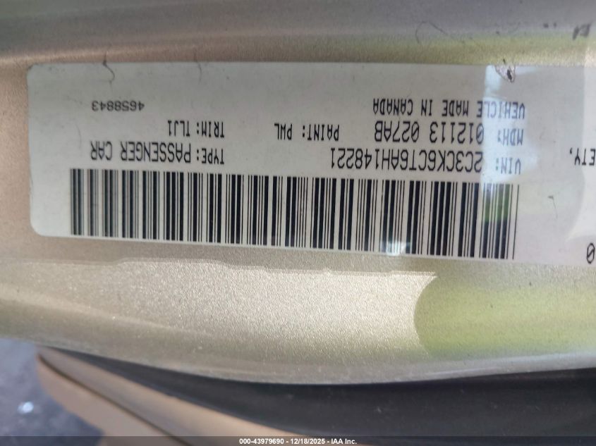 2010 Chrysler 300C Awd VIN: 2C3CK6CT6AH148221 Lot: 43979690