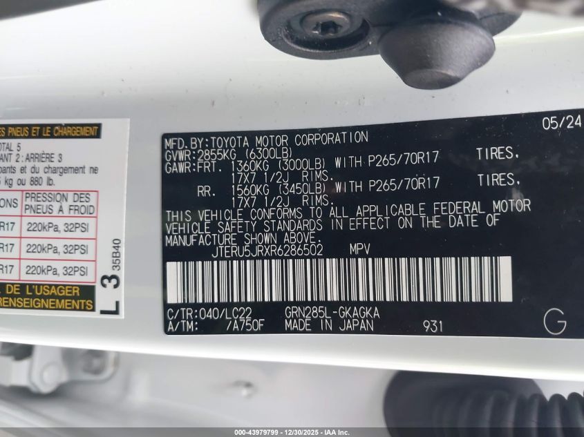 2024 Toyota 4Runner - JTERU5JRXR6286502