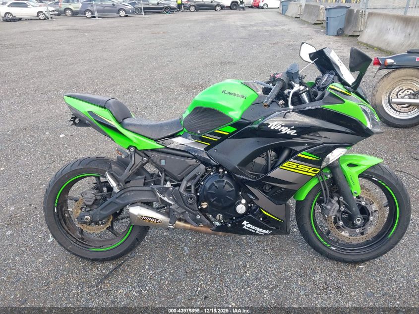 2018 Kawasaki Ex650 F VIN: JKAEXEK16JDA12374 Lot: 43979895