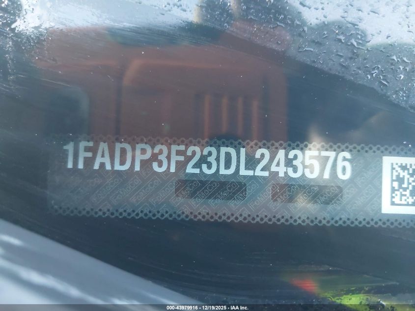 2013 Ford Focus Se VIN: 1FADP3F23DL243576 Lot: 43979916