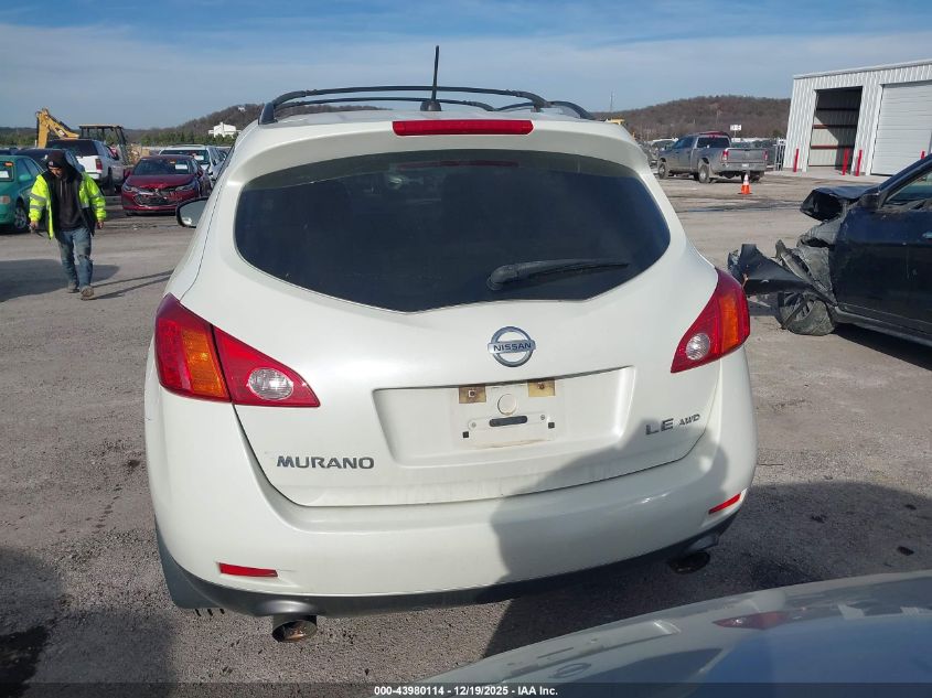 2009 Nissan Murano Le VIN: JN8AZ18W49W121816 Lot: 43980114