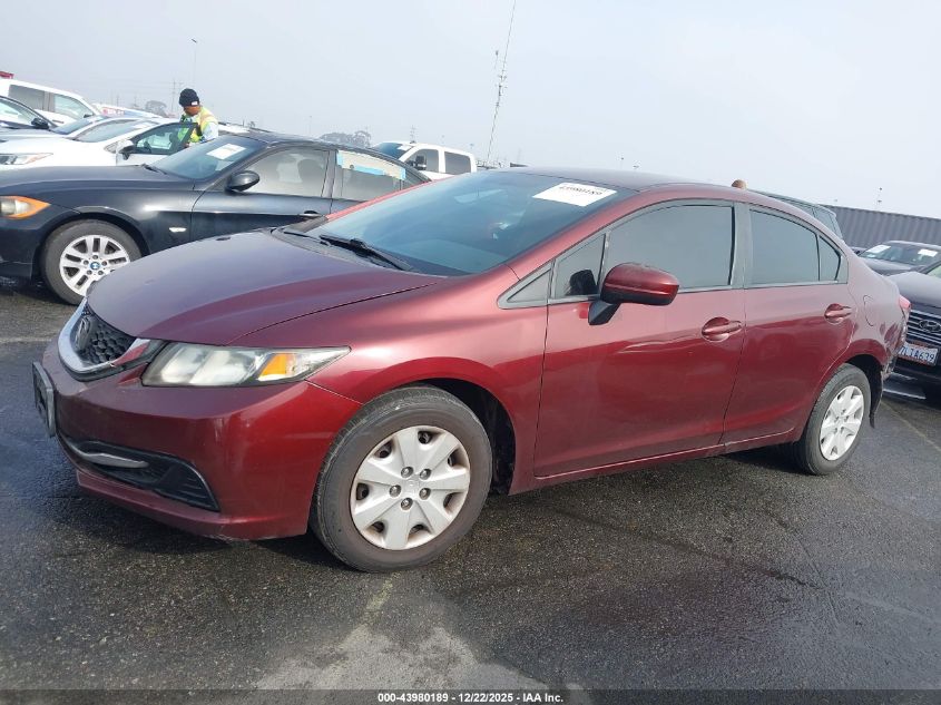 2014 Honda Civic Lx VIN: 19XFB2F54EE202728 Lot: 43980189