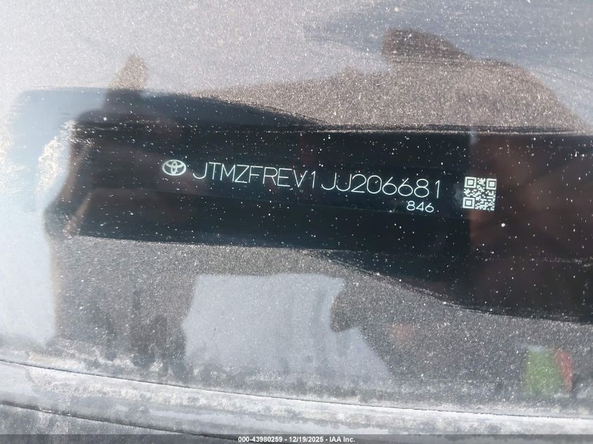 2018 Toyota Rav4 Le VIN: JTMZFREV1JJ206681 Lot: 43980259