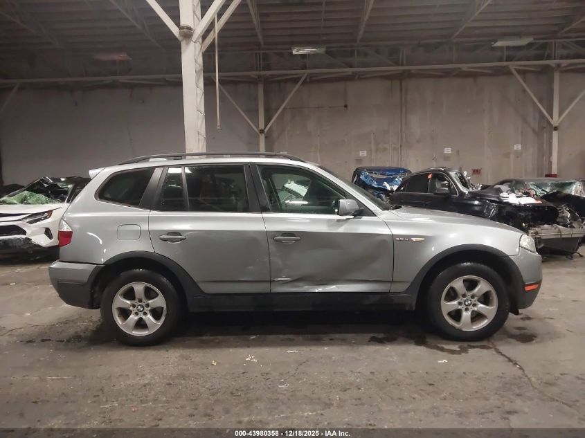 2008 BMW X3 3.0Si VIN: WBXPC93488WJ20701 Lot: 43980358