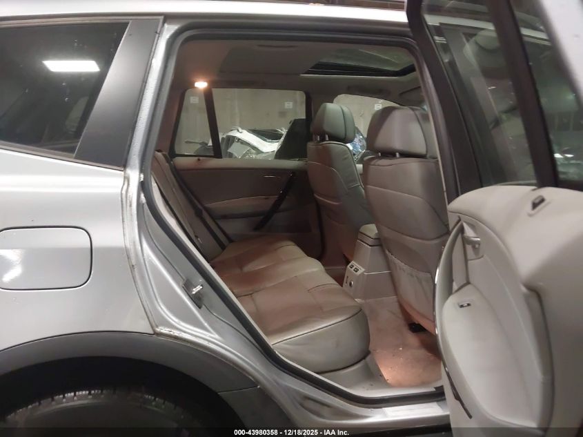 2008 BMW X3 3.0Si VIN: WBXPC93488WJ20701 Lot: 43980358