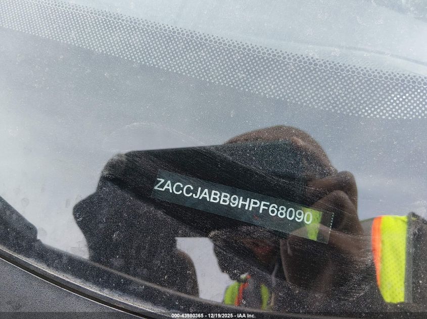 2017 Jeep Renegade Latitude Fwd VIN: ZACCJABB9HPF68090 Lot: 43980365