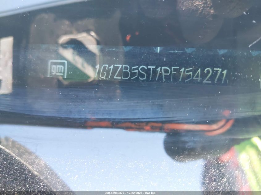 2023 Chevrolet Malibu Fwd Ls VIN: 1G1ZB5ST1PF154271 Lot: 43980377