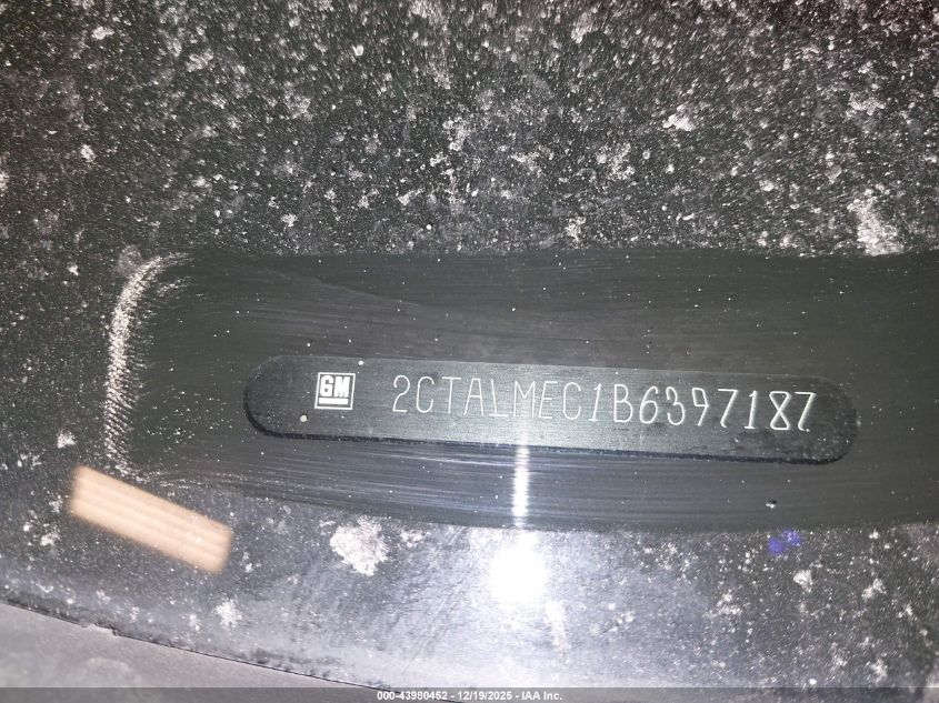 2011 GMC Terrain Sle-1 VIN: 2CTALMEC1B6397187 Lot: 43980452