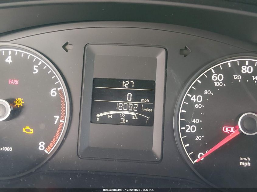 2013 Volkswagen Jetta 2.0L S VIN: 3VW1K7AJ8DM277493 Lot: 43980499