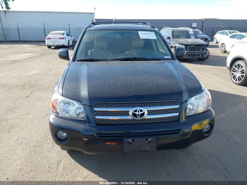 2006 Toyota Highlander Hybrid Limited V6 VIN: JTEEW21A760021424 Lot: 43980531