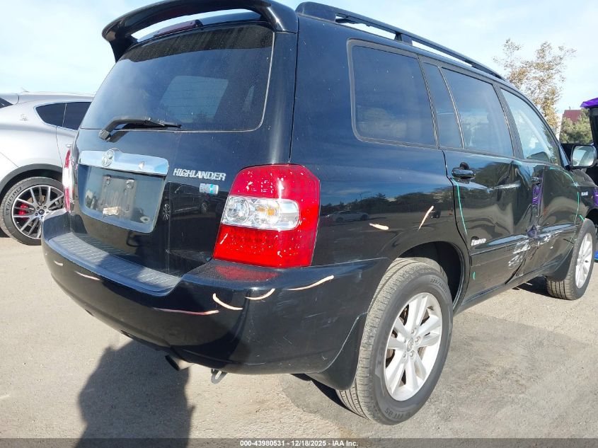 2006 Toyota Highlander Hybrid Limited V6 VIN: JTEEW21A760021424 Lot: 43980531
