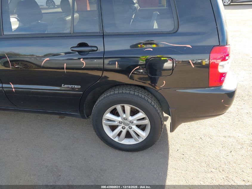 2006 Toyota Highlander Hybrid Limited V6 VIN: JTEEW21A760021424 Lot: 43980531