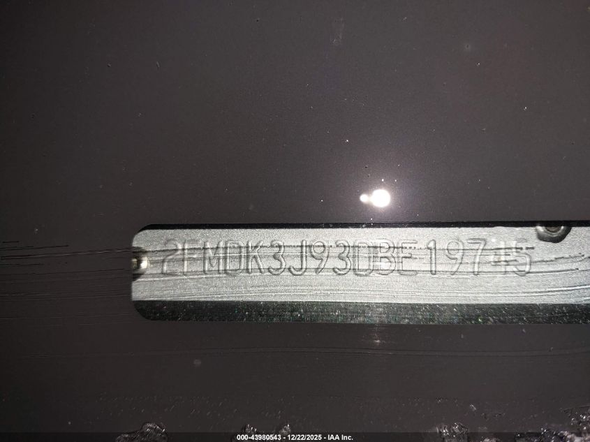 2013 Ford Edge Sel VIN: 2FMDK3J93DBE19745 Lot: 43980543