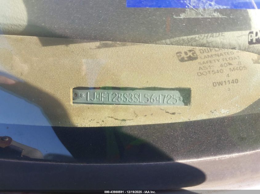 1995 Jeep Cherokee Se VIN: 1J4FT28S3SL564725 Lot: 43980591