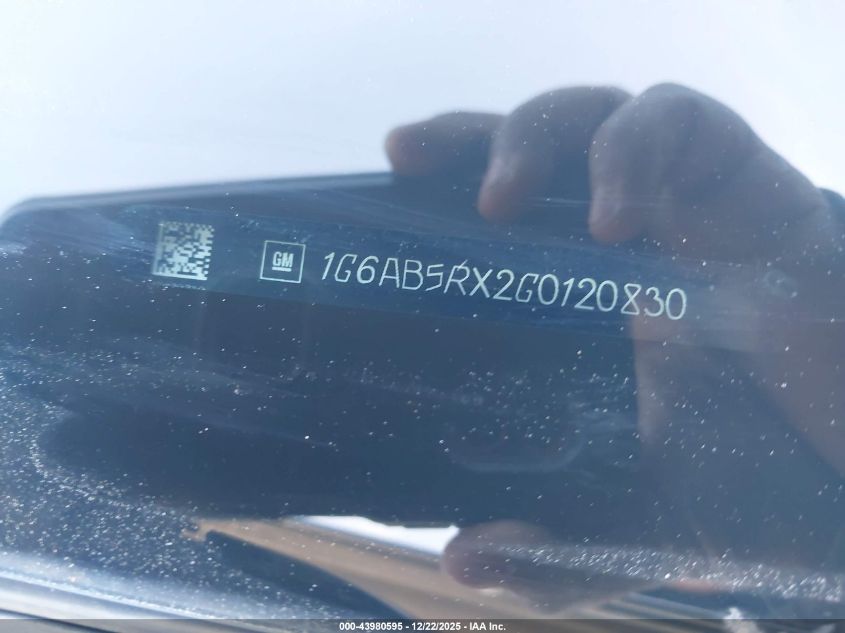 2016 Cadillac Ats Luxury Collection VIN: 1G6AB5RX2G0120830 Lot: 43980595