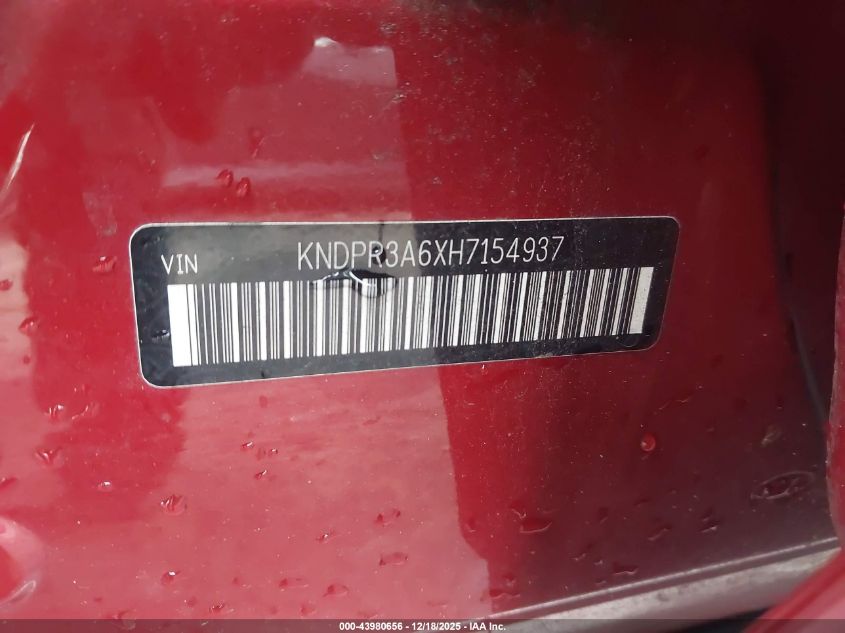 2017 Kia Sportage Sx Turbo VIN: KNDPR3A6XH7154937 Lot: 43980656