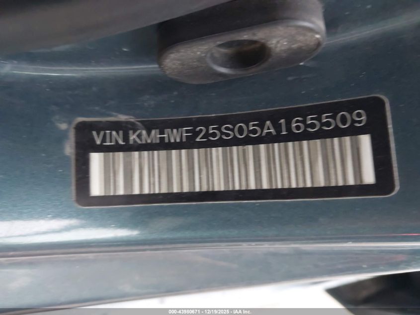 2005 Hyundai Sonata Gl VIN: KMHWF25S05A165509 Lot: 43980671